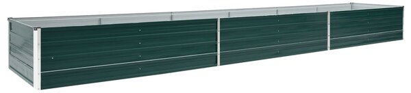 Garden Raised Bed Galvanised Steel 480x80x45 cm Green