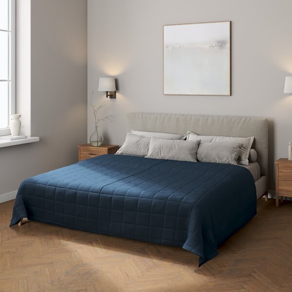 Check quilted throw