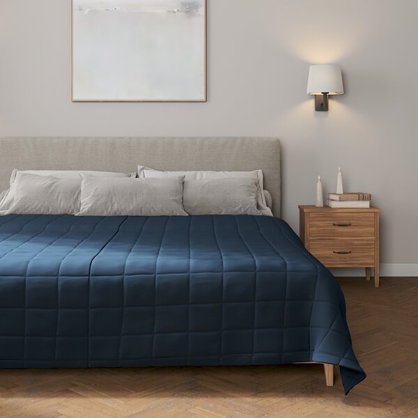 Check quilted throw