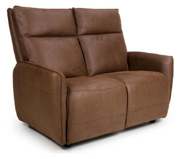 Tooele Leather 2 Seater Sofa In Brown