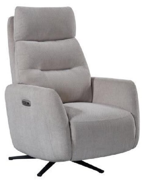 Seneca Fabric Electric Recliner Chair In Natural