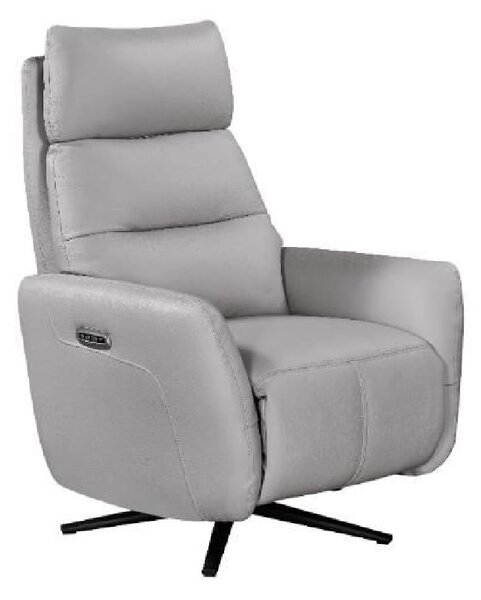 Seneca Leather Recliner Chair In Cloud