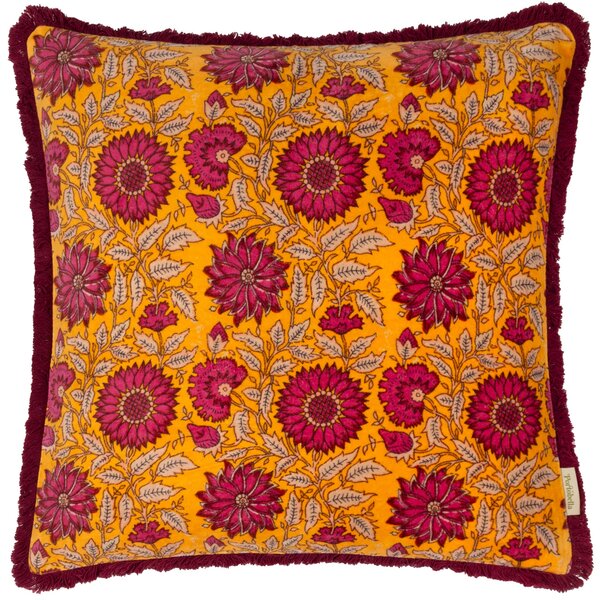 Portobella Cranbrook Square Cushion Red