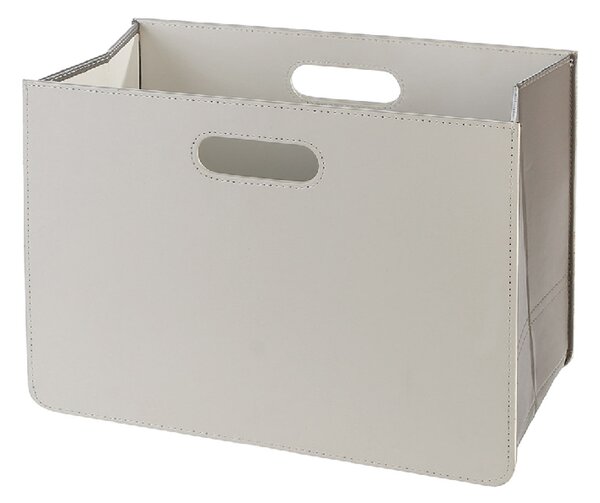 Brooklyn Imitation Leather Magazine Rack - White
