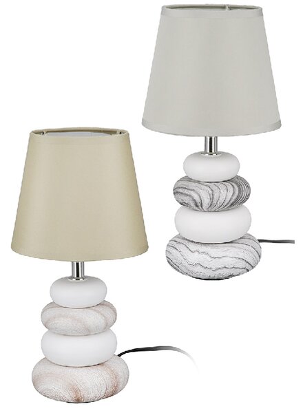 Allston Ceramic Set Of 2 Table Lamps - Beige And Grey