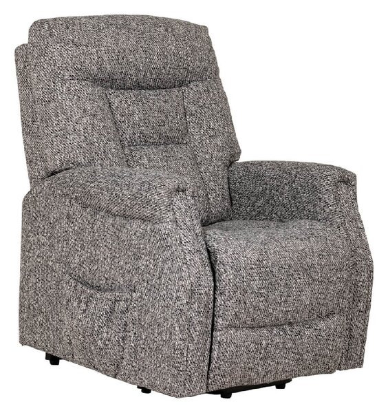 Passaic Fabric Electric Recliner Chair In Dark Grey