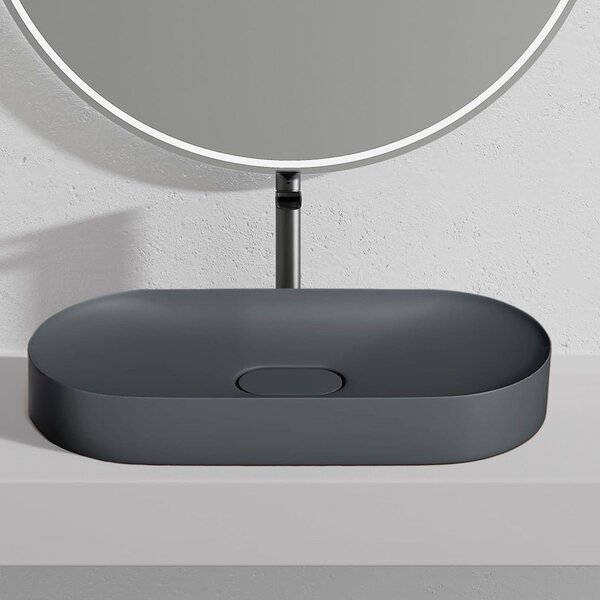 Conglomerate washbasin IRIS 71 CM GREY MATT