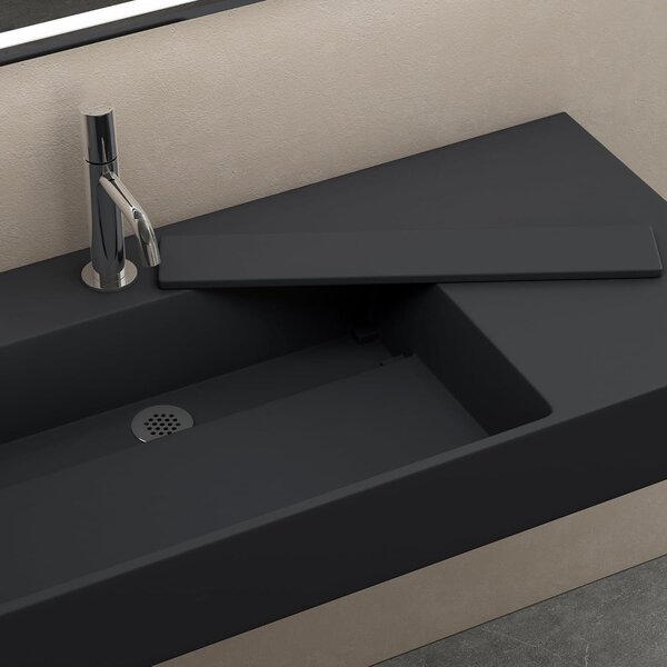 Conglomerate washbasin Archi 75 CM Grey MATT