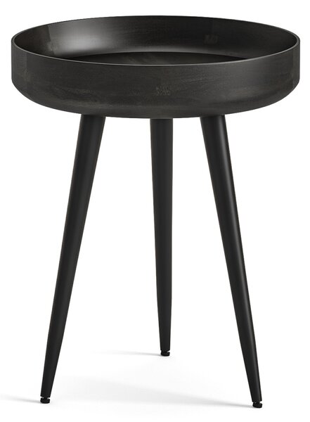 Boa Mango Wooden 48cm Round Side Table | Natural or Black | Roseland