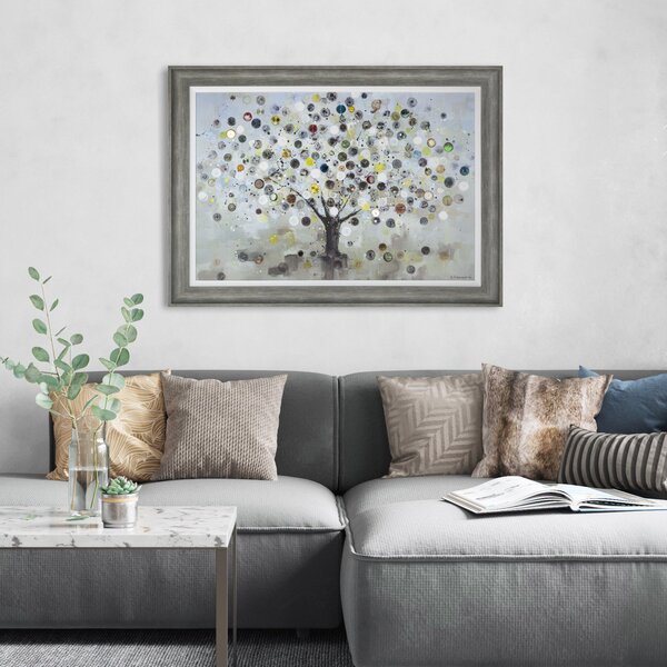 Watch Tree by Ulyana Hammond Framed Print Grey