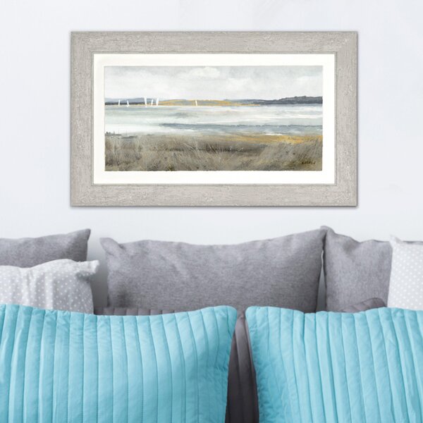 Ocean Shimmer by Adelene Fletcher Framed Print Grey