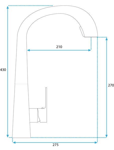 Kitchen faucet REA Ross Black