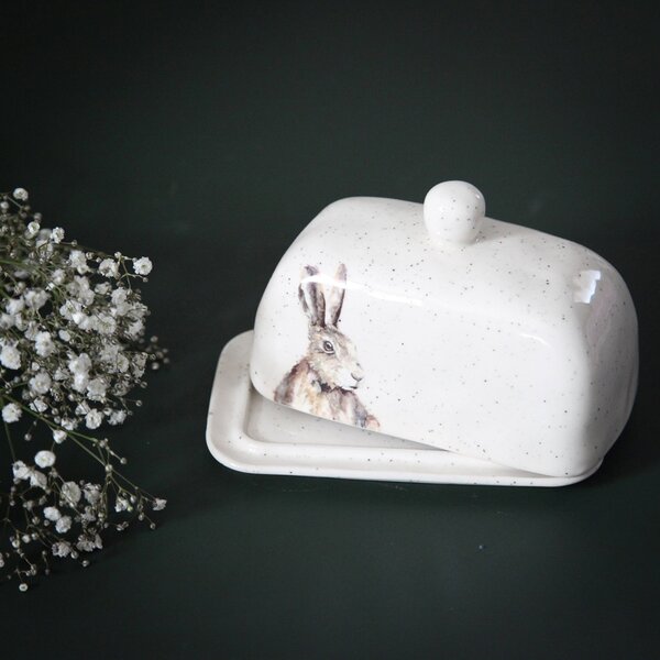 Hare Butter Dish Off-White