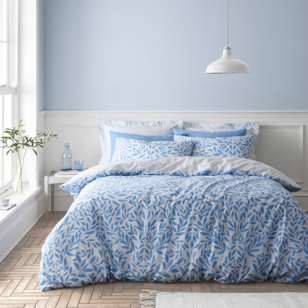 Chelford Blue Duvet Cover and Pillowcase Set Blue