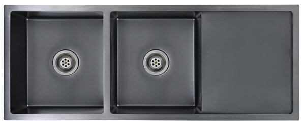 Handmade Kitchen Sink Black Stainless Steel