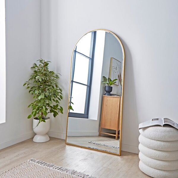Apartment Arch Leaner Mirror, Gold Effect 145x75cm Gold