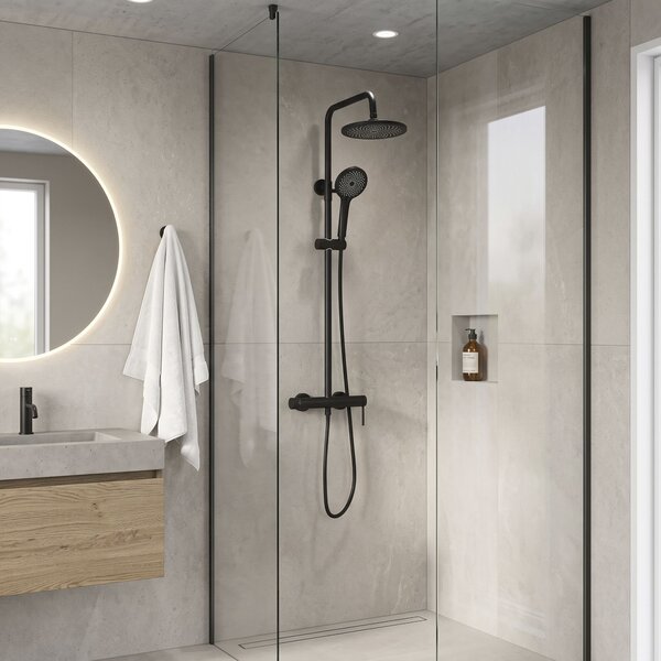 Shower set Rea Foss Clif Black