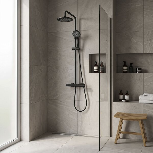 Shower set Rea Foss Clif Black