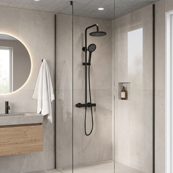 Shower set Rea Foss Clif Black