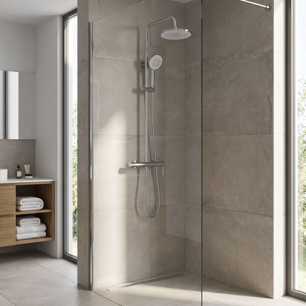 Shower set Rea Foss Clif Brush Nickel