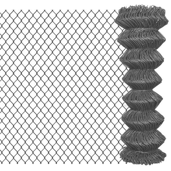 Chain Link Fence Steel 15x1.25 m Grey