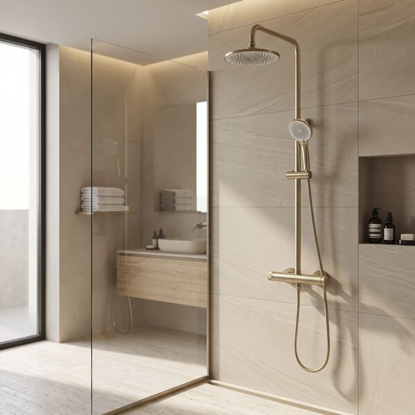 Shower set Rea Foss Clif Brush Gold