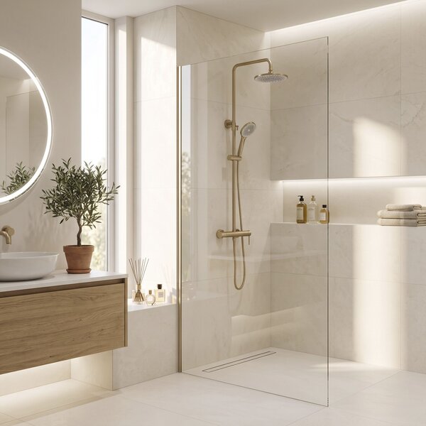 Shower set Rea Foss Clif Brush Gold