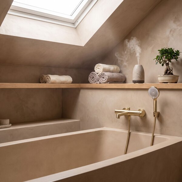 Bathroom faucet REA Foss Gold Brush