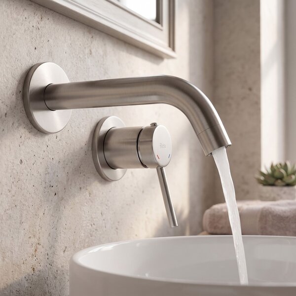 Wall Mounted faucet Rea Clif Brush Nickle
