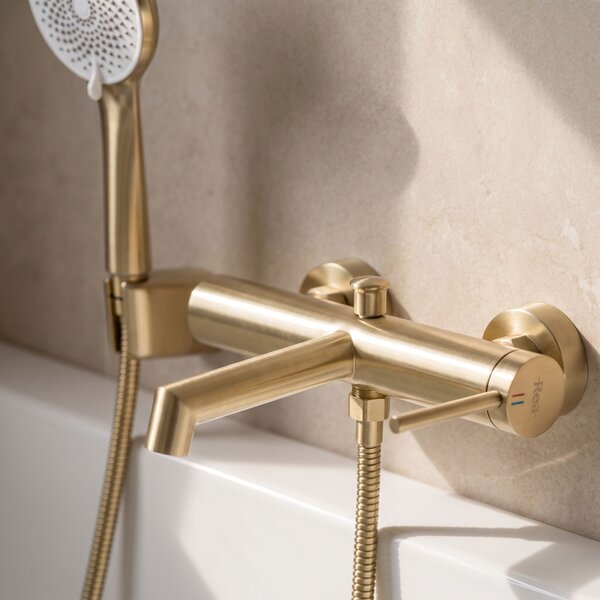 Bathroom faucet REA Foss Gold Brush