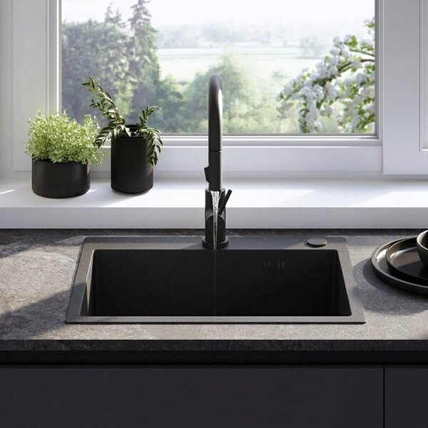 Stainless steel sink Liam Black
