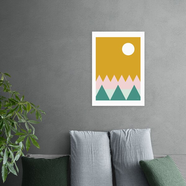 East End Prints Sun and Pine Print Yellow/Green/Pink