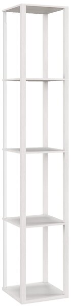 HOMCOM RGB LED Floor Lamp with Shelves, Modern Dimmable Standing Lamp with Remote Control, Adjustable Brightness & Speed for Living Room, Bedroom, Office, White