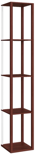 HOMCOM RGB LED Floor Lamp with Shelves, Modern Dimmable Standing Lamp with Remote Control, Adjustable Brightness & Speed for Living Room, Bedroom, Office, Brown