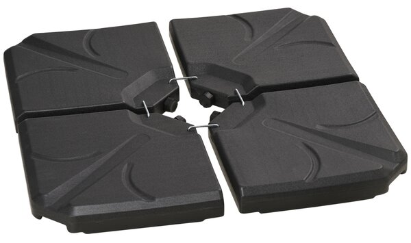 Outsunny Set of 4 Parasol Base Stand Weights for Banana Hanging Cantilever Umbrella Aosom UK