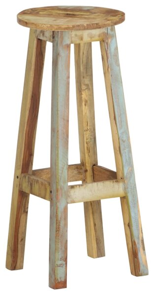 Bar Stools 2 pcs Solid Reclaimed Wood