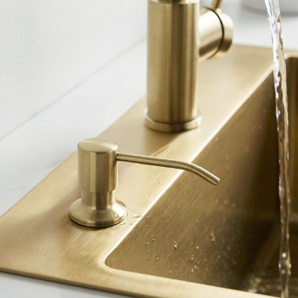 Detergent dispenser for sinks Rea LON Brush Gold