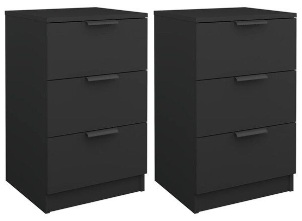 Bedside Cabinets 2 pcs Black 40x36x65 cm