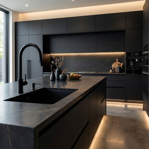 Detergent dispenser for sinks Rea LON Black