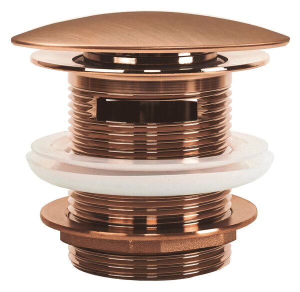 Bathtub Plug with overflow Rea Brush Copper 6cm