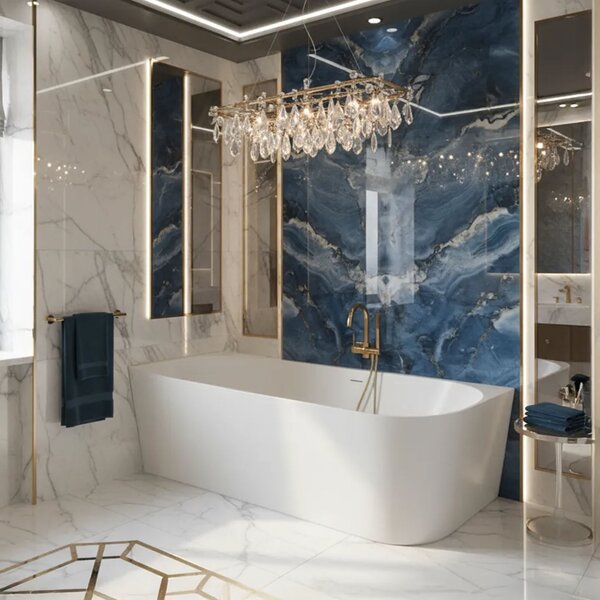 Corner Acrylic Bathtub Bellanto Slim 170 Left