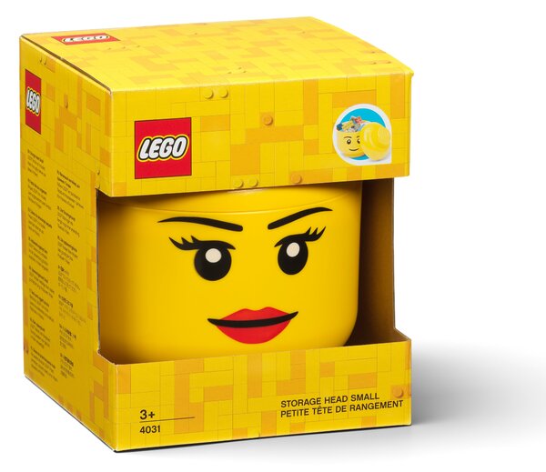 LEGO Small Storage Girl Head Yellow