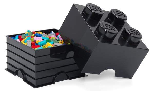 LEGO 4 Brick Storage Box Black