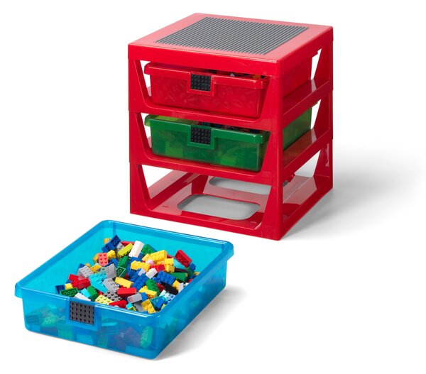 LEGO 3 Tower Drawers Red