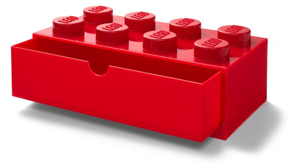 Lego 8 Desk Drawer Red