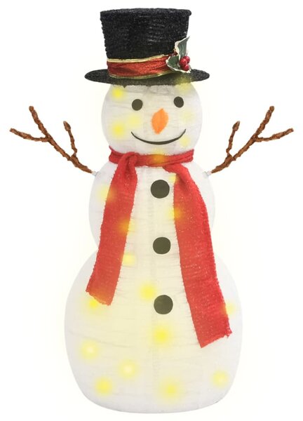 Decorative Christmas Snowman Figure with LED Luxury Fabric 60cm