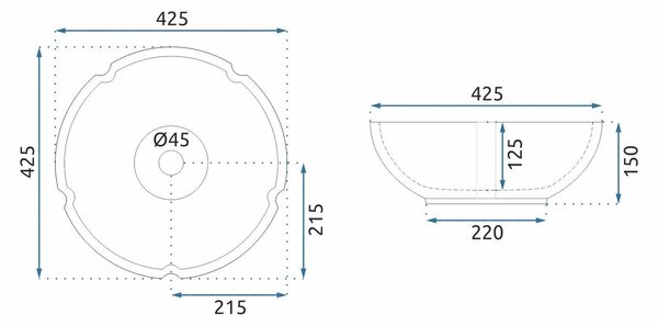 Countertop basin Rea Sevilla