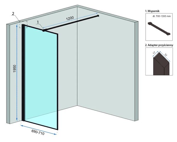 Shower screen Rea Bler 70