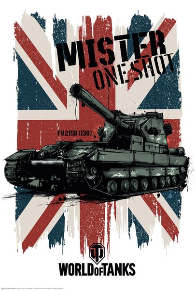 Poster World of Tanks - Mister One Shot - Union Jack