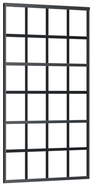 Sliding Door ESG Glass and Aluminium 102x205 cm Black